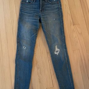 Madewell medium wash 9 in high rise skinny 27